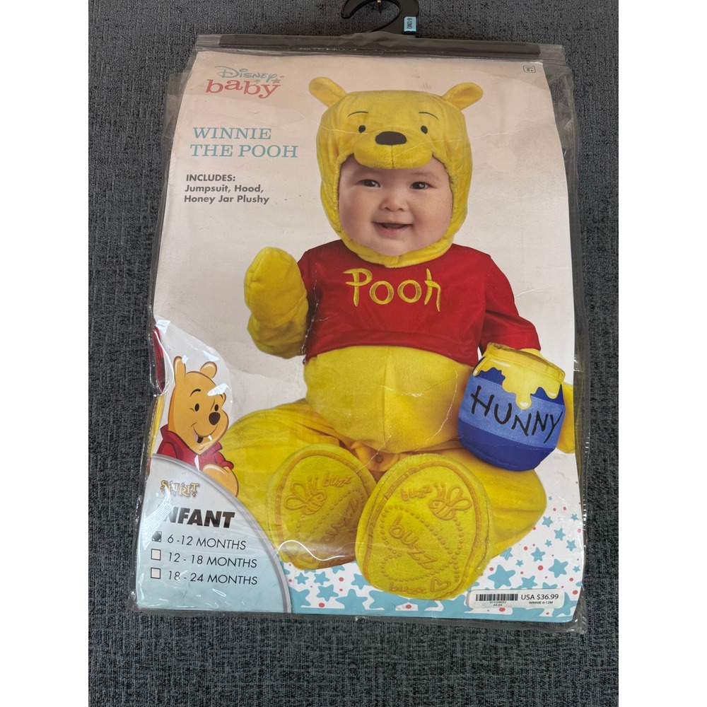 Disney Baby Winnie the Pooh Infant Costume 6-12 Months Spirit Halloween New